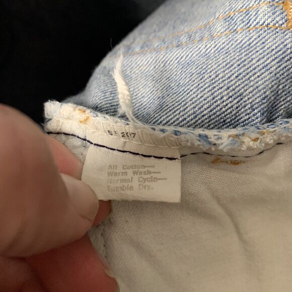 Vintage Levi’s Women’s Jean Denim Shorts Orange Tab High Rise Size 31 - Picture 13 of 16